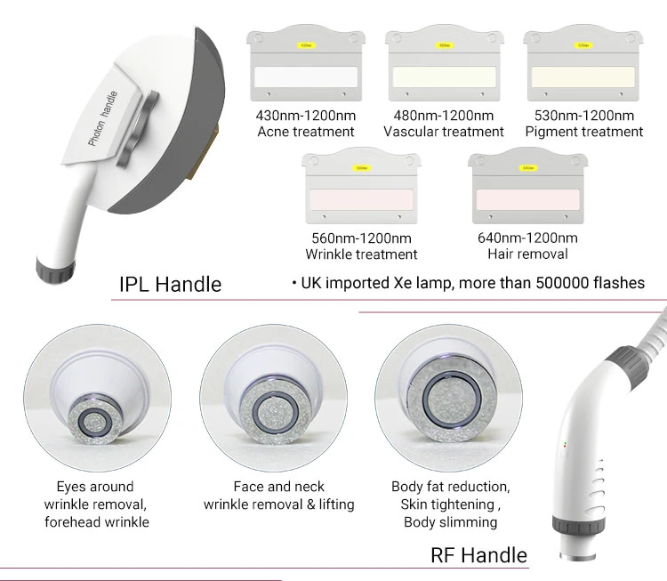 Professional IPL Multifunction 5 In1 IPL+ND: YAG Laser+ RF Laser Hair Removal IPL