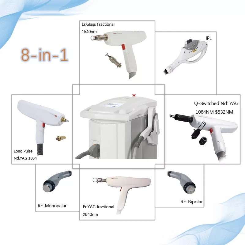 Tattoo Removal Lasers Device E-Light IPL RF ND YAG Laser Multifunction Skin Rejuvenation Hair Removal Machine for Beauty Salon Center SPA Hospital Home Use