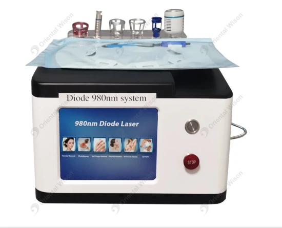 Laser medico 6 in 1 da 940 nm Laser a diodi 980 nm per la rimozione delle vene vascolari, terapia fisica per alleviare il dolore e rimozione dei funghi delle unghie con laser clinici a martello di raffreddamento