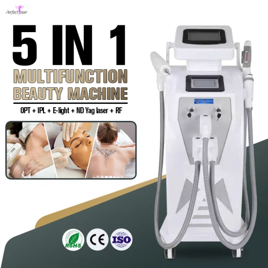 Depilazione laser multifunzionale IPL Opt Elight RF Ringiovanimento della pelle Pico ND YAG Rimozione del tatuaggio laser a picosecondi Macchina del salone di bellezza Laser