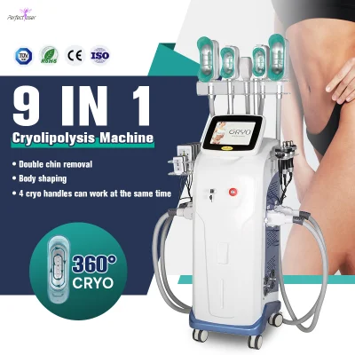 Criolipolisi a 360° Dimagrante Congelamento dei grassi Perdita di peso Congelamento Cryo Lipo Laser Bellezza Sistema di cavitazione sotto vuoto Lipolaser RF Macchina per scolpire il corpo freddo