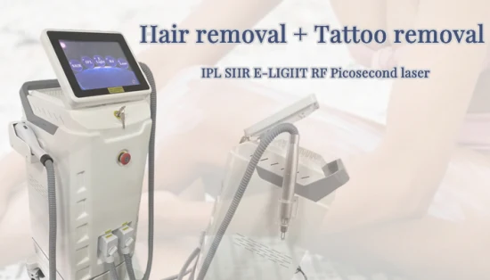 Nuovo modello verticale Laser multifunzione a picosecondi IPL Attrezzatura Supere Light RF Depilazione laser Rimozione del tatuaggio Rimozione del punto Rimozione vascolare Ringiovanimento della pelle