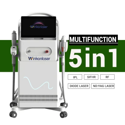 IPL professionale multifunzione 5 in 1 IPL + ND: laser YAG + depilazione laser RF IPL